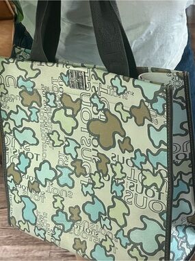 Tous Mint, Aqua & Brown Patterned Tote Bag